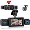 SIXWIN FHD 4 Canali Dashcam Auto 360°, 4 Telecamera HD 1080P Anteriore e Posteriore Sinistra Destra, 3 Pollici Schermo IPS Dash Cam con Loop Video/Rilevamento del Movimento