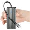 SAN ZANG MASTER Hub USB-C 5 in 1, adattatore porta USB 5 in 1, dongle USB-C 5 in 1, uscita HDMI 4K, Ethernet, porta USB 3.0, compatibile con MacBook, Steam Deck e la maggior parte dei dispositivi di tipo C
