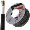kenable Cavo di Rete Ethernet CAT5e Esterno in RAME per Interramento Diretto Bobina Gel 100m Nero