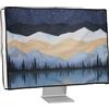 kwmobile Custodia Monitor Compatibile con 24-26 Monitor Monitor - Copri Schermo PC - Copertura Antipolvere PC in Lino - Notte Stellata al Lago