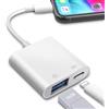 Loydia Adattatore Lightning a USB OTG per iPhone, [Certificato Apple MFi] Adattatore Fotocamera da Lightning a USB con porta di ricarica, Plug and Play, Supporta U Disk, MIDI, lettore di schede, mouse