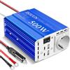 JIGUUN 500W Inverter 12V 220V onda pura Trasformatore Potenza di picco 1000W con 1 presa EU 2 porte USB 2 porte Type-C 30W per auto, campeggio, viaggi, emergenze (500W12V)