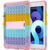XZC Fidget Custodia giocattolo sensoriale per iPad 9,7 pollici 5a 6a generazione 2018/2017/Air 1/Air 2/iPad Pro antiurto protezione completa con supporto per matite supporto a tracolla (rainbow 1)