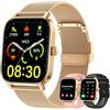 Kimeag Smartwatch Donna Orologio Smartwatch Digitale: Chiamate e Notifiche WhatsApp Fitness Tracker con Contapassi Sonno SpO2 Cardiofrequenzimetro 120+ Sportive IP68 Smart Watch per Android iOS Rosa
