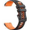 NotoCity Cinturino per Garmin Forerunner 255/265/Venu 3/Venu 2/Vivoactive 4, 22mm Sportivo in Silicone Cinturino per Huawei Watch GT5/GT4/GT3/GT2 46MM per Donna Uomo(Nero/Arancione)
