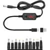 AYWHP Cavo adattatore da USB-C PD a DC con 10 connettori DC 5 V/9 V/12 V/15 V/20 V regolabile da tipo C a USB 60 W Power Delivery 1 m cavo compatibile con computer portatile router monitor fotocamera