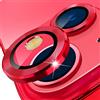 imluckies Compatibile con iPhone 14 / iPhone 14 Plus Obiettivo Della Fotocamera, Anti-graffio HD Vetro Temperato Protezione Dello Schermo Dell'obiettivo Metallo Singolo Anello 2022, Rosso