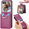 Ysnzaq Cover Portafoglio per Motorola RAZR 70 /RAZR 60 /RAZR 50 ZHQ Viola