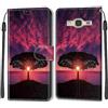 SIENIANLINE Cover per Samsung Galaxy J3 2016 custodia portafoglio Albero | Chiusura magnetica, Scomparti carte, Funzione supporto, Pelle PU flip cover per Samsung J3 2016