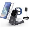 Elecdov Magnetica Caricatore Wireless per Samsung, 3 in 1 Wireless Charger Viaggio