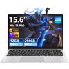 KeeUiU 15,6 Pollici PC Portatile 12GB RAM 256GB SSD N4000 Notebook Gamers Netbook Schermo Full HD 1920x1080 Laptop WiFi5 BT Mini HDMI Apertura 180 Gradi Computer Portatile Studenti e Aziende