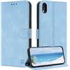 ZONNAVI Cover per iPhone XR, [Blocco RFID] Custodia a Libro in Pelle con Porta Carte, Flip Case Portafoglio Antiurto Cover per iPhone XR (Blu chiaro)