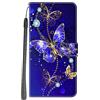 YKTO Custodia per Samsung Galaxy Note 10,Flip Portafoglio PU Pelle Cover Libretto Magnetico Protettiva Built-in Card Slot Case TPU Silicone Bumper per Galaxy Note 10,Collana di farfalle viola