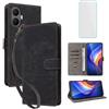 IUQXU Custodia a portafoglio per TCL K70 5G con protezione per lo schermo [blocco RFID] in pelle con slot per carte di credito cavalletto per donne uomini custodia per cellulare per TCL K 70 TCLK70 5G