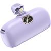 Kuulaa Caricabatterie Portatile 5000mAh, 20W Mini Power Bank Batteria Ricarica Rapida Compatibile con iPhone 12/12 Pro/12 Pro Max/13/13 Pro/13 Pro Max/11 Pro/XR/X/8/Plus -Viola