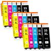 SINOPRINT Cartucce 33XL compatibili con Epson 33 XL, confezione multipla per Expression Premium XP-7100, XP-540, XP-530, XP-640, XP-830, XP-900, XP-630, XP-635, XP-645 (confezione da 15)