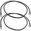 Futheda 2 Pezzi Cavo SMA Prolunga Antenna 4G SMA Maschio ad Angolo Retto a Femmina RG58 1m Cavo Coassiale per Modem Router Cellulare 4G LTE RC FPV Multicopter TX RX GPS Bluetooth Rete Senza Fili