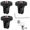 KEORHEZ 3 Pezzi Adattatore Per Treppiede,Regolabile Nero Per Fotocamera,1/4 Di Pollice Filettatura Adattatore Fotocamera,Con 1 Chiave Inglese,Per Gopro,Sjcam O Altri Supporti Per Action Cam