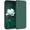 kwmobile Custodia Compatibile con Apple iPhone XS Cover - Back Case per Smartphone in Silicone TPU - Protezione Gommata - verde muschio