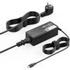 BIUBOTY 65W Ricarica rapida Caricabatterie universale Chromebook USB C Type C Compatible con Lenovo Acer HP Asus Samsung Dell Google Serie Cavo di Adattatore PC Portatile
