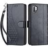 SIENIANLINE Cover per Samsung Galaxy Note 10 Plus PU Pelle Custodia Flip Cubo - Nero