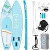 FunWater Stand Up Paddle Board Sup Board Gonfiabile Stand Up Paddle Board per adulti, tutte le abilità con tutti gli accessori (10'6 aquila nero e grigio)