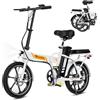 EVERCROSS EK5 Bicicletta Elettrica Adulti, Pieghevole E-Bike con Pneumatico Grasso 16'', Bici Elettrica da Montagna con 15/20/25 KM/H, Motore 250W, Autonomia 35-60KM, Bike Città con Sedile Regolabile