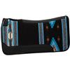 Weaver Equine Weaver Leather Contoured Single Weave Wool Blend Felt Saddle Pad, Sottosella Unisex, Nero/Blu, 31 L x 32 W