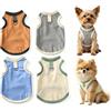Beyinkoy Maglietta per cani con anello a D, 4 gilet estivi traspiranti | Canotta senza maniche per cuccioli, T-shirt leggera, abbigliamento estivo, passeggiate quotidiane, attività all'aperto