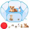 QIANAI Box Gatto, QIANAI Recinto Cuccioli Gatto, Box per Piccoli Animali, Tenda per Gatti Cani Cuccioli, Box Gatti per Interno(Blu)