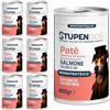 STUPENDOG Paté per Cani Monoproteico al Salmone con Semi di Lino - 98,5% Salmone Fresco, Ipoallergenico, Pelo Lucido, Pelle Sana - Cibo Umido Naturale per Cane Adulto - 6 Confezioni da 400g