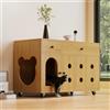 SUKY Mobile Lettiera per Gatti in Legno con Ruote, Mobile Nascondi Lettiera Gatto, Mobile Multifunzionale Nascondi Lettiera, Mobiletto Multiuso per Ingresso e Soggiorno
