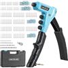 Cecotec Rivettatrice manuale FixerForce 4000 Full equip, Regolazione senza Chiave, Include 4 Ugelli di Diverse Misure (2.4, 3.2, 4, 4.8 mm) e 4 Mandrini, Valigetta e 400 Rivetti Inclusi