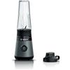 Bosch Serie 2 Frullatore a Immersione MMB2111S, 450 W, 40.000 giri/minuto, Borraccia ToGo 0.6 Litri, Lame in Acciaio Inox, Tappo Borraccia ToGo Incluso, Accessori Lavabili in Lavastoviglie, Argento