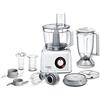 Bosch Robot da Cucina Compatto MC812W501, Oltre 45 Funzioni, 1000 W, Velocità Regolabile, Ciotola XXL da 3.9L, Frullatore da 1.5 L Incluso, Tanti Accessori per Tagliare, Montare e Tritare, Bianco