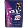 Generico PROLIFE Cane Grain Free Puppy Sensitive Pork & Potato - Mini | alimento umido completo per cani cuccioli sensibili di taglia piccola, prodotto senza cereali, 10 bustine da 100 grammi.