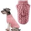 JOOTUEPO 1 PCS Rosa Maglioncino Cani e Gatt Taglia Piccola, Giacca Calda e Morbida Cappotto Vestiti per Animali Invernali, Maglioncino Cane Elasticizzata Adatto per Cane Piccoli
