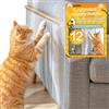 LIHBIH Protezione Divano Graffi Gatto Trasparente, 12 pezzi Pellicola Antigraffio Gatto Divano Adesivo, Protezione Adesivi Antigraffio Porta per Mobili, PVC Anti-Graffio Protector per Tappeti, Pareti