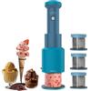 Cecotec Macchina per Gelato Gelatiera Portatile Gelatec Easymove. 250W, 5 Programmi, Mix Verticale Cremoso, Gelati, Sorbetti e Bevande in 3 Fasi, 3 Vasetti 260ml, Lama Separabile, Gelato a Casa Tua