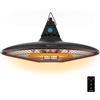 Cecotec Riscaldatore elettrico da esterno a soffitto ReadyWarm 1500 Power Ceiling. 1500 W, tecnologia alogena, protezione IP65, telecomando, area di copertura 10 m2