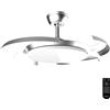 Cecotec Ventilatore da Soffitto con Luce Pale Retrattili EnergySilence Aero 4500 Puzzle Invisible Silver.30W, Motore DC, Diametro 42", LED, Telecomando, Timer, Funzione Estate/Inverno, Fresco Uniforme