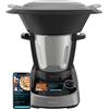 Cecotec Robot da cucina multifunzione Mambo Touch. 1600 W, 37 funzioni, schermo tattile TFT da 5" con ricettario integrato, capacità 3,3 litri, APP, Bilancia e brocca in acciaio inox