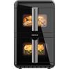 Cecotec Friggitrice ad Aria Verticale 12L Cecofry DuoLevel 12000 Window. 2900W, 2 Cestelli 6L, Finestra, Sync, 10 Menù, Temp Dual per Grandi Quantità, Cucina Veloce e Sana con Davvero Molto Poco Olio