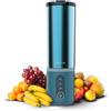 Cecotec Frullatore Portatile Power Titanium Shake2Go Lagoon Steel. 180W, Bicchiere Metallo 600ml Senza BPA, 3 Programmi Automatici, Ricarica USB-C, Goditi le Tue Bevande Fredde Molto più a Lungo Ora