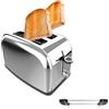 Cecotec Tostapane Verticale Toastin' time 850 Inox. 850W. Doppia fessura lunga e larga 3.8 cm. Barre superiori. Acciaio Inossidabile. Spegnimento e Pop-up Automatico. Raccogli-briciole
