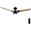 Cecotec Ventilatore da Soffitto con Luce EnergySilence Aero 318 Poplar.25W, Motore DC, Diametro 132cm, 3 Pale, 3 Toni LED, Telecomando, Timer, 6 Velocità, Inverno/Estate, Lampadina Non Inclusa