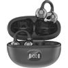 AZJLOOF Sport Cuffie Bluetooth 5.4, Ultraleggero 4.3g, LED Schermo, Design Aperto, Stereo HiFi On Ear,50 ore di Riproduzione, Android & iOS,IPX5, Clip Orecchio Elegante Wireless Auricolari ad Alte Prestazioni