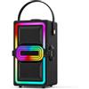 TAMPROAD Altoparlante Bluetooth Wireless, 120 W di picco wireless TWS cassa bluetooth, altoparlanti portatili per feste all'aperto con subwoofer, bassi profondi, 6 luci LED colorate (Nero)