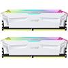 Lexar ARES RGB RAM DDR4 16GB Kit (2x8GB) 4000 MHz, DRAM 288-Pin U-DIMM PC Memoria, XMP 2.0 di alte Prestazioni per PC/Computer, CL18-22-22-42, PC4-32000, Bianco