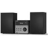 LONPOO Impianto Stereo Casa - 30W Micro HiFi Compatto con lettore CD, Bluetooth, radio FM, USB, AUX-in, display LED e pulsante grande, telecomando (LP-128)